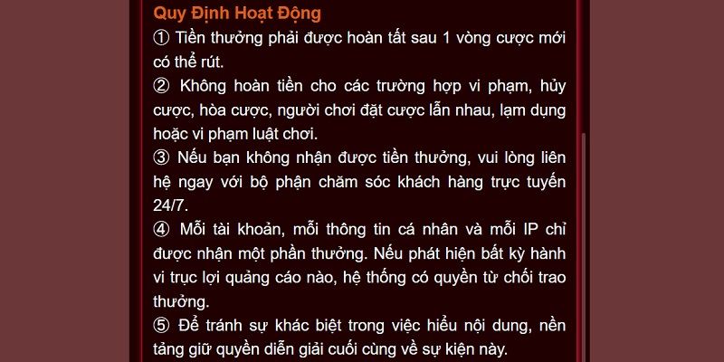 Chính sách về các chương trình khuyến mãi